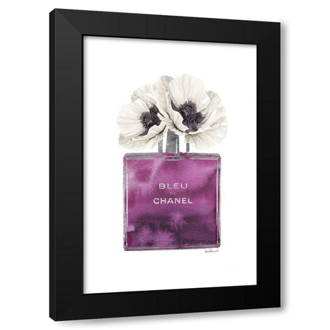 Purple Cologne with Poppy Black Modern Wood Framed Art Print with Double Matting by Greenwood, Amanda