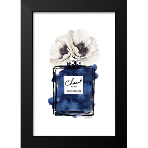 Black Bottle Navy Black Modern Wood Framed Art Print by Greenwood, Amanda