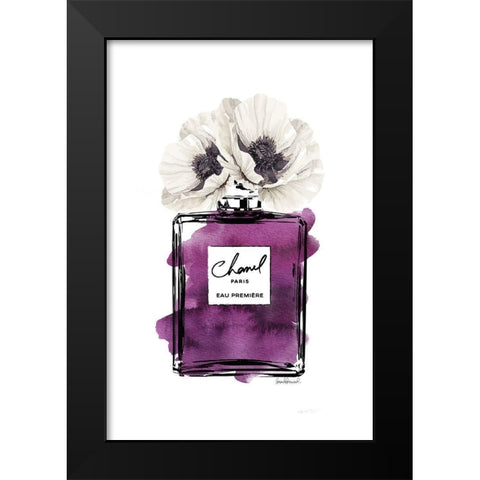 Black Bottle Purple  Black Modern Wood Framed Art Print by Greenwood, Amanda