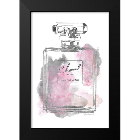 Silver Bottle Grey and Pink Black Modern Wood Framed Art Print by Greenwood, Amanda