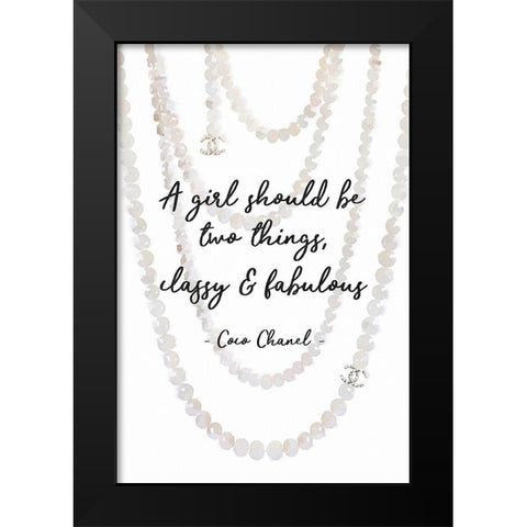 Classy and Fabulous Black Modern Wood Framed Art Print by Greenwood, Amanda