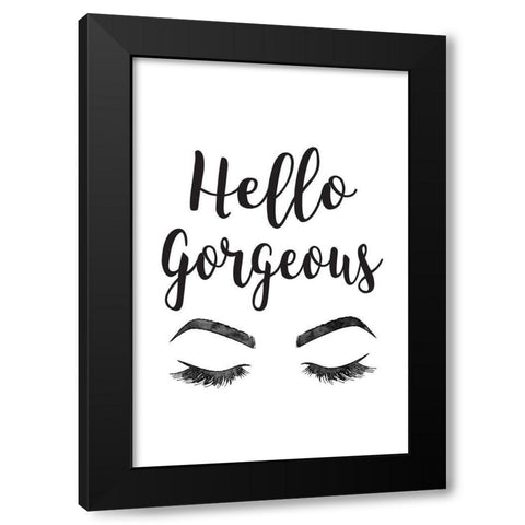 Hello Gorgeous  Black Modern Wood Framed Art Print with Double Matting by Greenwood, Amanda