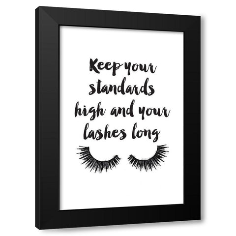 Lash Standards Black Modern Wood Framed Art Print by Greenwood, Amanda