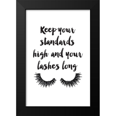 Lash Standards Black Modern Wood Framed Art Print by Greenwood, Amanda