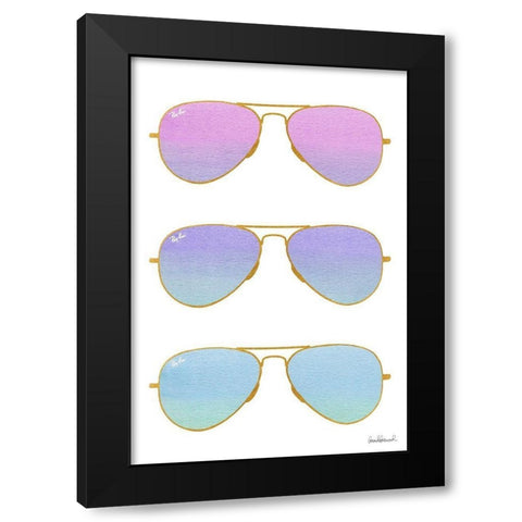 Sunglasses Black Modern Wood Framed Art Print with Double Matting by Greenwood, Amanda