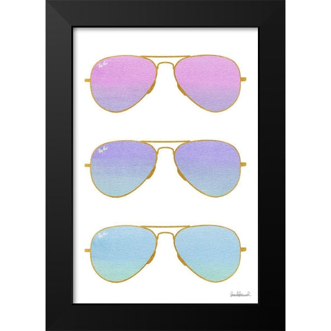 Sunglasses Black Modern Wood Framed Art Print by Greenwood, Amanda