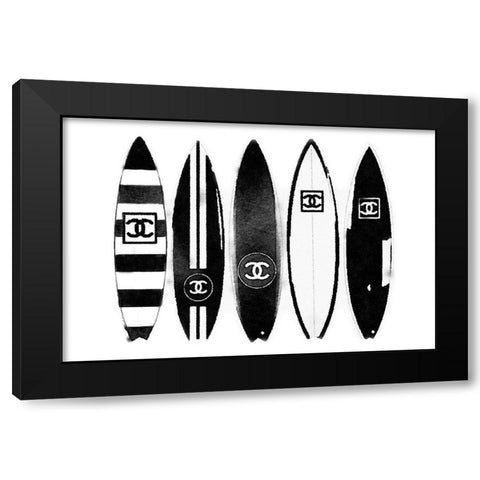 Surf Black Modern Wood Framed Art Print by Greenwood, Amanda