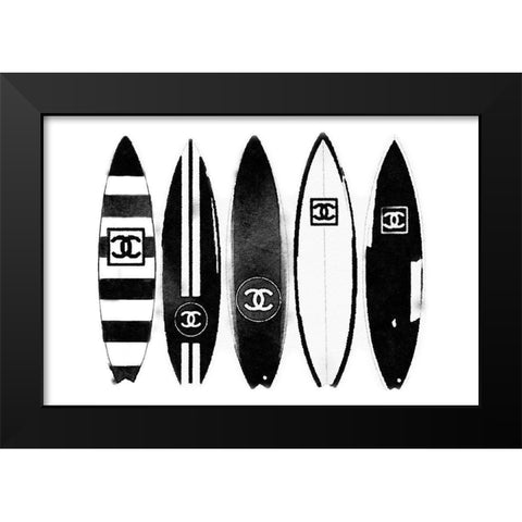 Surf Black Modern Wood Framed Art Print by Greenwood, Amanda