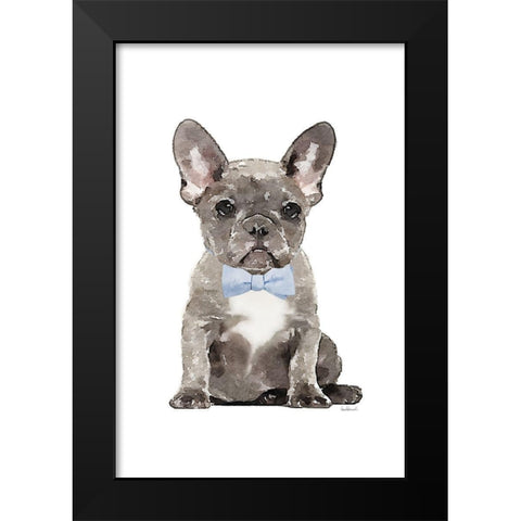Frenchie VI Black Modern Wood Framed Art Print by Amanda Greenwood