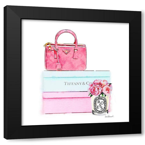 Bags and Shoes Black Modern Wood Framed Art Print by Amanda Greenwood