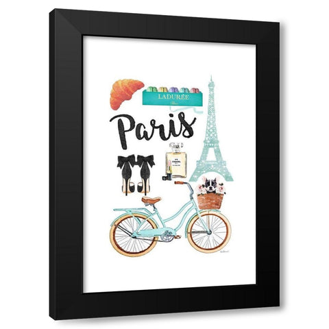 Paris Style II Black Modern Wood Framed Art Print with Double Matting by Amanda Greenwood