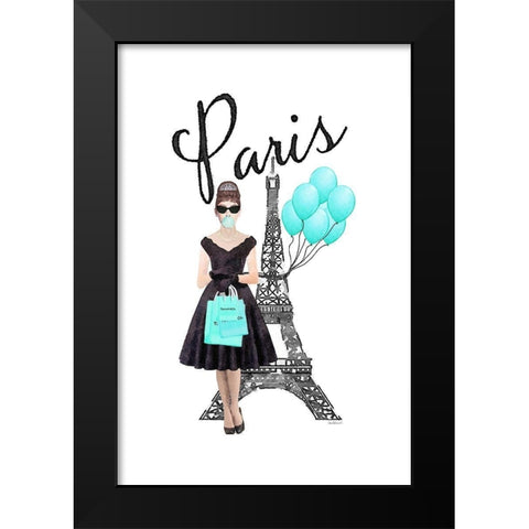 Paris Style III Black Modern Wood Framed Art Print by Amanda Greenwood