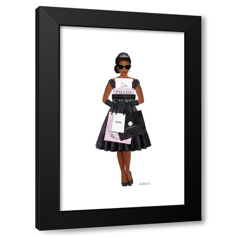 Fashion Forward Black Modern Wood Framed Art Print by Amanda Greenwood