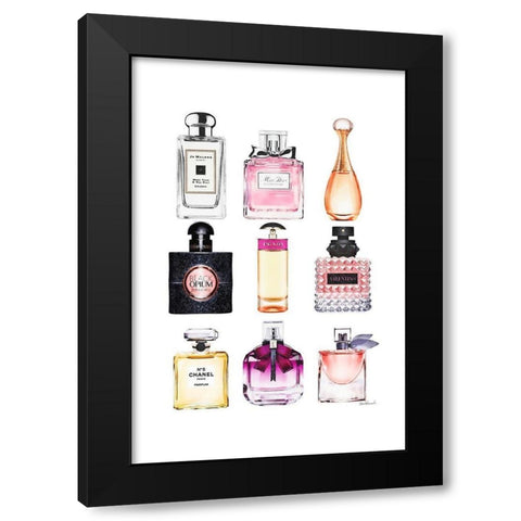 Fragrance Bouquet  Black Modern Wood Framed Art Print by Amanda Greenwood
