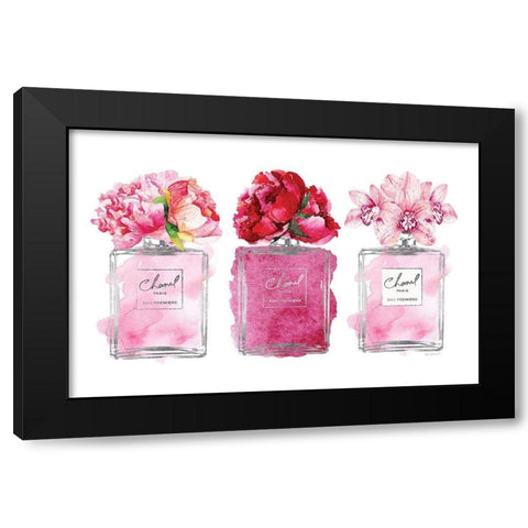 Perfume Bottle Bouquets XVIII Black Modern Wood Framed Art Print with Double Matting by Greenwood, Amanda