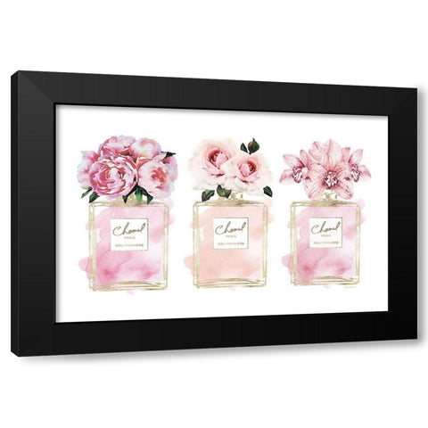 Perfume Bottle Bouquets XXI Black Modern Wood Framed Art Print with Double Matting by Greenwood, Amanda