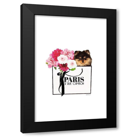 Pom Shopping III Black Modern Wood Framed Art Print by Greenwood, Amanda
