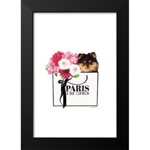 Pom Shopping III Black Modern Wood Framed Art Print by Greenwood, Amanda