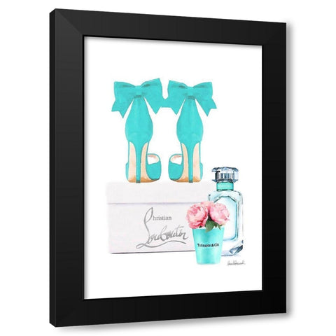 Teal and Co. Black Modern Wood Framed Art Print with Double Matting by Greenwood, Amanda