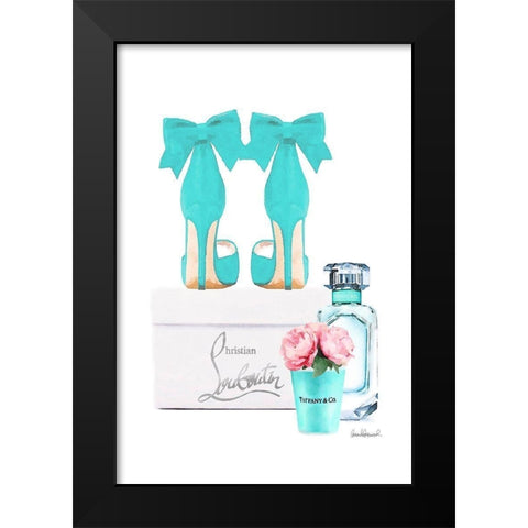 Teal and Co. Black Modern Wood Framed Art Print by Greenwood, Amanda