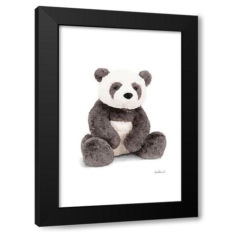 Panda Black Modern Wood Framed Art Print by Greenwood, Amanda