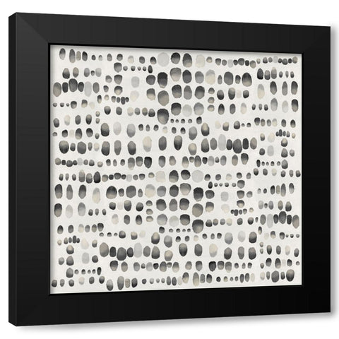 Playful Black and Gray I Black Modern Wood Framed Art Print by Perry, Angela
