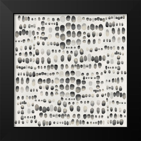 Playful Black and Gray I Black Modern Wood Framed Art Print by Perry, Angela