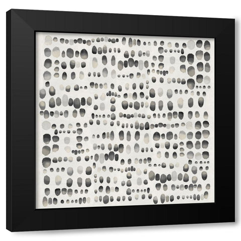 Playful Black and Gray II Black Modern Wood Framed Art Print by Perry, Angela