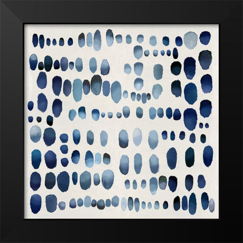 Playful Blue I Black Modern Wood Framed Art Print by Perry, Angela