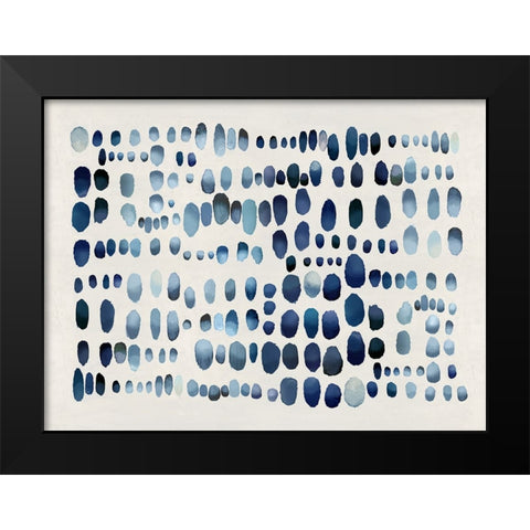 Playful Blue III Black Modern Wood Framed Art Print by Perry, Angela