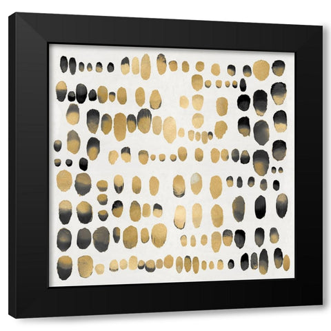 Playful Gold and Black I Black Modern Wood Framed Art Print by Perry, Angela