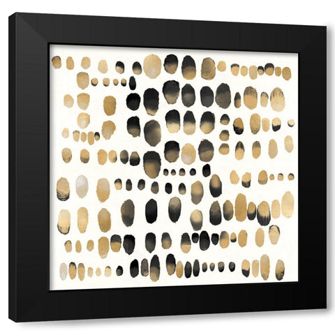 Playful Gold and Black II Black Modern Wood Framed Art Print with Double Matting by Perry, Angela