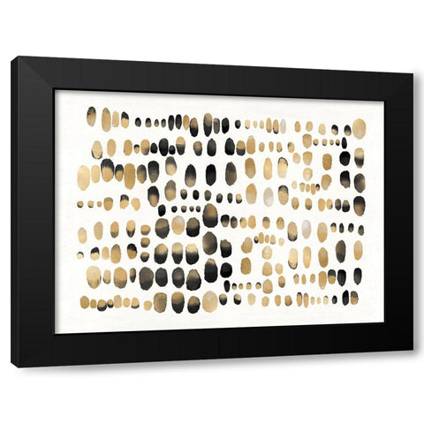 Playful Gold and Black III Black Modern Wood Framed Art Print by Perry, Angela