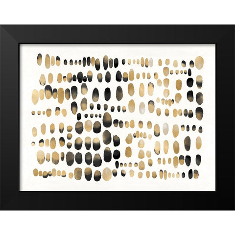 Playful Gold and Black III Black Modern Wood Framed Art Print by Perry, Angela