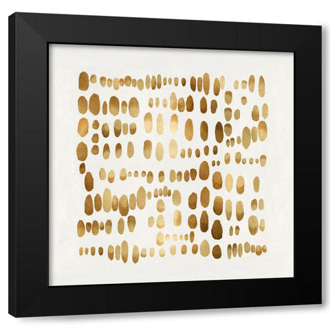 Playful Gold I Black Modern Wood Framed Art Print with Double Matting by Perry, Angela