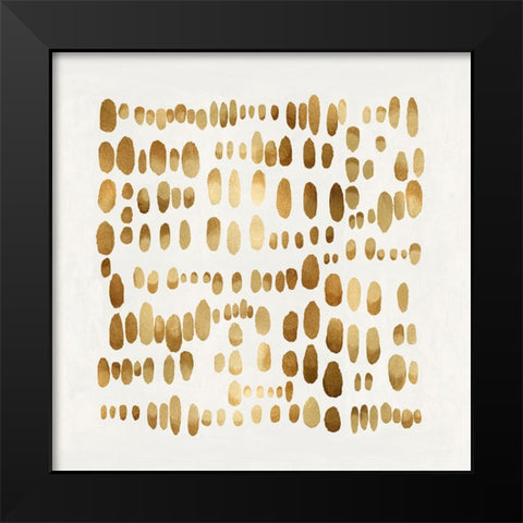 Playful Gold I Black Modern Wood Framed Art Print by Perry, Angela