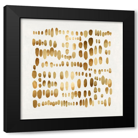 Playful Gold II Black Modern Wood Framed Art Print with Double Matting by Perry, Angela