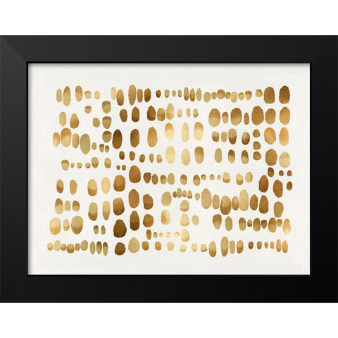Playful Gold III Black Modern Wood Framed Art Print by Perry, Angela