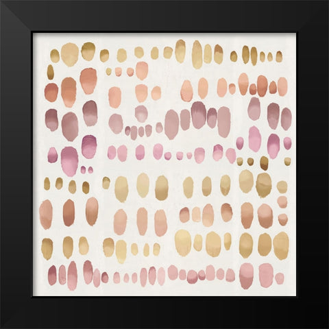 Playful Pink Blush I Black Modern Wood Framed Art Print by Perry, Angela