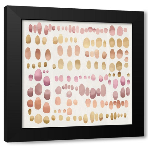 Playful Pink Blush II Black Modern Wood Framed Art Print with Double Matting by Perry, Angela