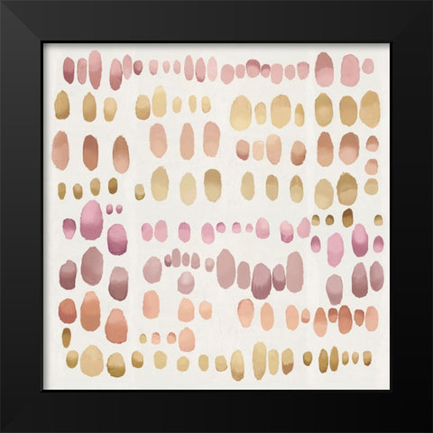 Playful Pink Blush II Black Modern Wood Framed Art Print by Perry, Angela