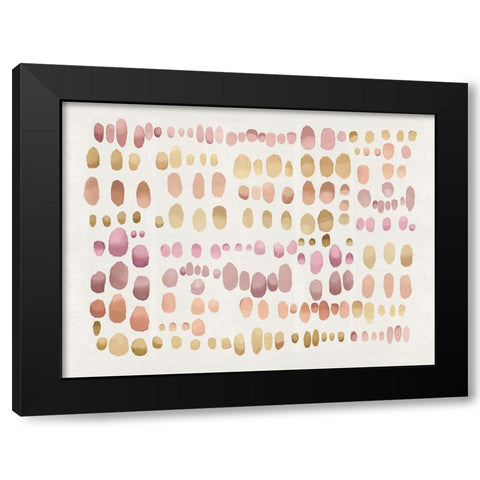 Playful Pink Blush III Black Modern Wood Framed Art Print with Double Matting by Perry, Angela