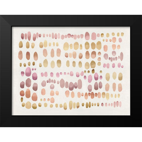 Playful Pink Blush III Black Modern Wood Framed Art Print by Perry, Angela
