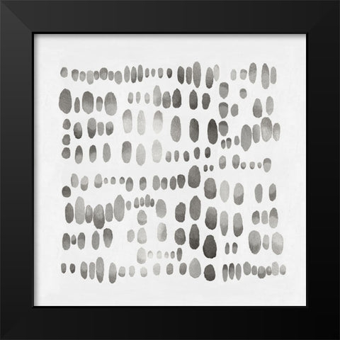 Playful Silver I Black Modern Wood Framed Art Print by Perry, Angela