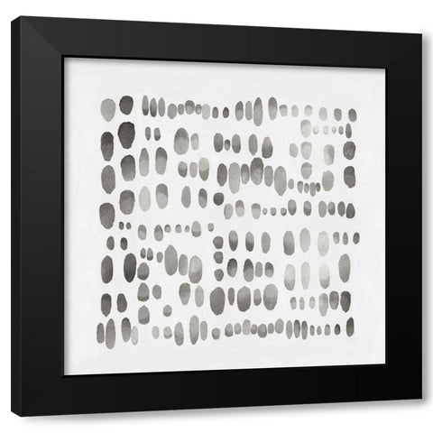 Playful Silver II Black Modern Wood Framed Art Print with Double Matting by Perry, Angela