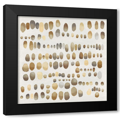 Playful Tan and Cream I Black Modern Wood Framed Art Print by Perry, Angela