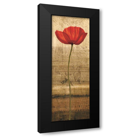 Poppy Panel I Black Modern Wood Framed Art Print with Double Matting by Kahn, Andrea
