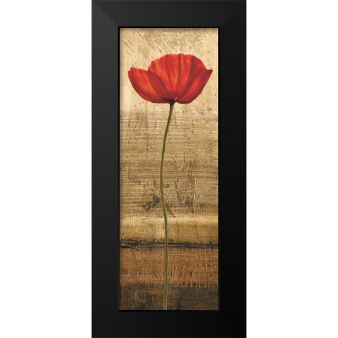 Poppy Panel I Black Modern Wood Framed Art Print by Kahn, Andrea