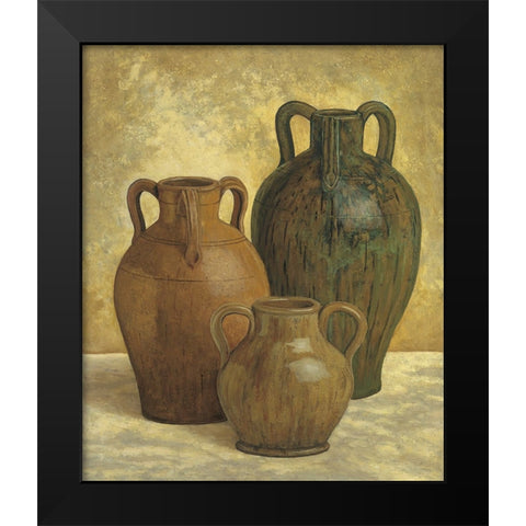 Composizione di vasi Black Modern Wood Framed Art Print by Mazo, Andre