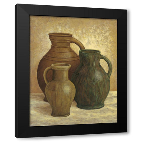 Vasi di terracotta Black Modern Wood Framed Art Print by Mazo, Andre